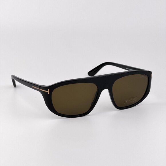 Tom Ford EDWARD-02 FT1002/S 01J Women’s Pilot Sunglasses Black Roviex main image 4
